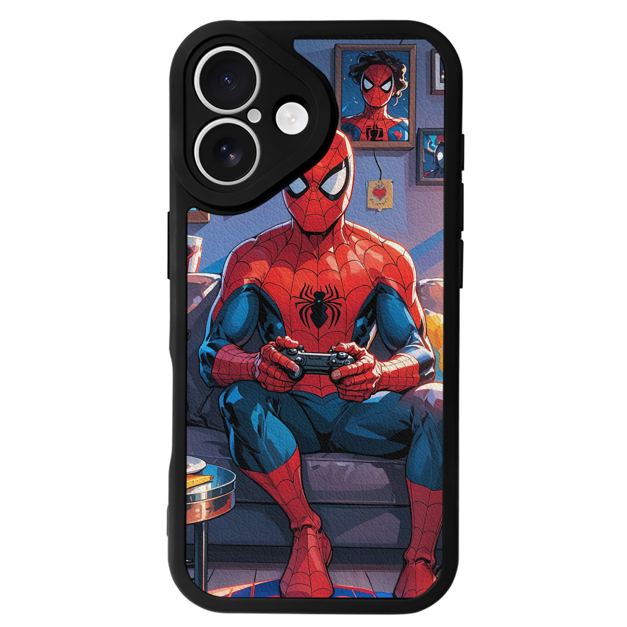 （画像用） Spider Man スパイダーマン 【iPhone 16シリーズ対応】シリコンスマホケース（レザー調） 材質：シリコン